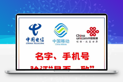 中国电信中国移动中国联通:手机号码一致性查询-名字、手机号比