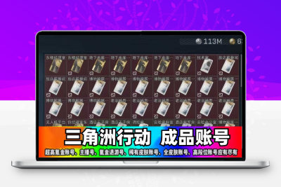 三角洲行动成品账号帐号武器皮肤非洲之心曼德尔大红账号马格南