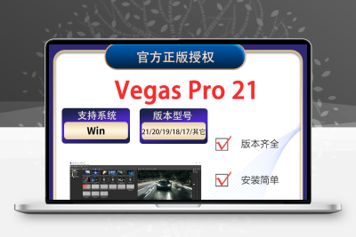 vegas pro 21中文版短视频剪辑软件20/19/18/17/16支持远程安装