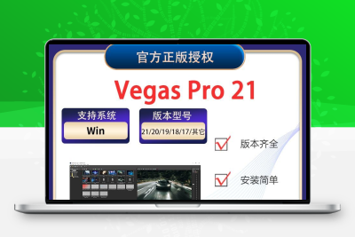 vegas pro 21中文版短视频剪辑软件20/19/18/17/16支持远程安装